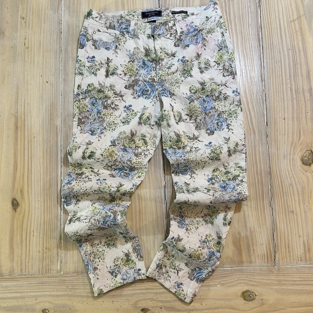 Charter Club Jeans Women's 6 Floral Skinny Ankle Garden Cottagecore